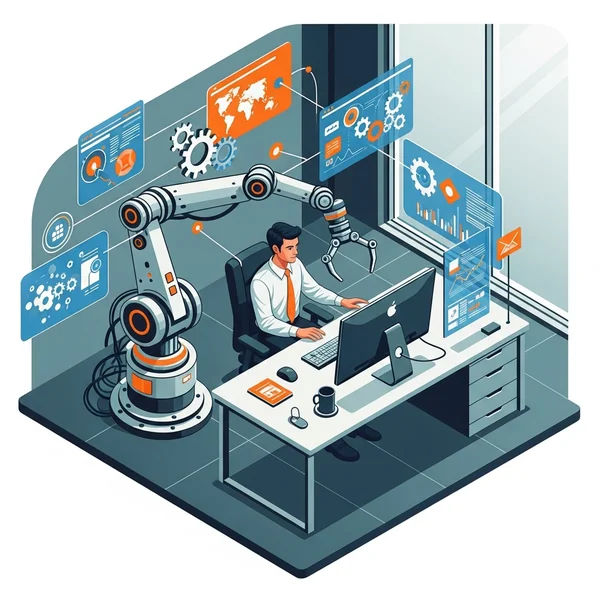 AI and automation illustration